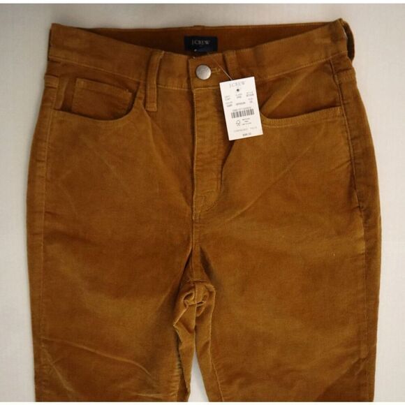 J Crew BT006 Women Sz 25 Brown Corduroy Full-Length Essential Straight Pants - Picture 4 of 10